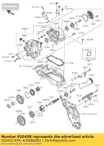 Kawasaki 920451404 roulement à billes - La partie au fond