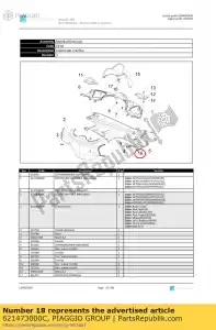 Piaggio Group 621473000C coperchio della pompa - Il fondo