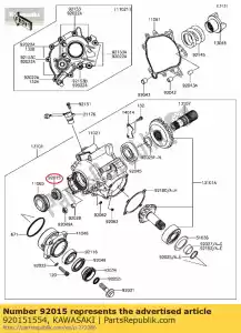 Kawasaki 920151554 tuerca, 24 mm - Lado inferior