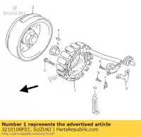 3210109F01, Suzuki, conjunto de estator suzuki lt a500f quadmaster 500 , Nuevo