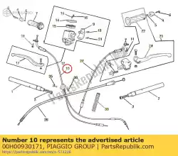 Ici, vous pouvez commander le câble gaz auprès de Piaggio Group , avec le numéro de pièce 00H00930171: