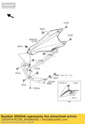 Here you can order the cowling,lwr,rh,f. Ebony from Kawasaki, with part number 55054547632N: