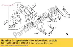 geen beschrijving beschikbaar op dit moment van Honda, met onderdeel nummer 18317KRN850, bestel je hier online: