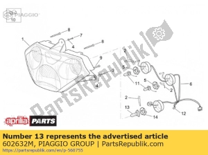 aprilia 602632M lâmpada - Lado inferior