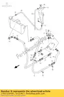 1785320H00, Suzuki, mangueira, bomba de água suzuki ux 125 150 2008 2010 2011, Novo