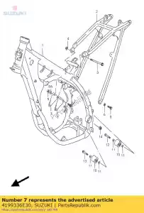 suzuki 4199336E30 plaque, moteur mt - La partie au fond