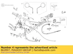 Aqui você pode pedir o punho - par em Piaggio Group , com o número da peça 862897: