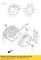 1136117G00, Suzuki, cover, eng sproc suzuki sv 650 2003 2004 2005 2006 2007 2008 2009 2010 2015, Nouveau