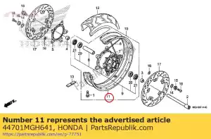 honda 44701MGH641 rim, fr. wheel - Bottom side