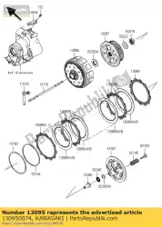 Aquí puede pedir carcasa-comp-embrague ksf450b8f de Kawasaki , con el número de pieza 130950074: