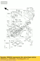 490021071, Kawasaki, zawór prowadz?cy ex250-f2 kawasaki el gpx zz r 250 252 1988 1989 1990 1991 1992 1993 1994 1996 1997 1999 2001 2003, Nowy