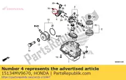 Aqui você pode pedir o roda dentada, bomba de óleo acionada (26t) em Honda , com o número da peça 15134MV9670: