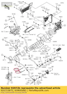 Kawasaki 920723872 band, l = 368,3 - Onderkant