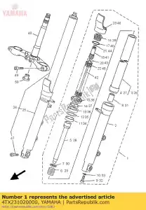 Yamaha 4TX231020000 conjunto do garfo dianteiro (l.h) - Lado inferior