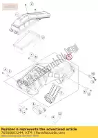 76506003244, KTM, scatola filtro con flangia di aspirazione husqvarna ktm  enduro smc 690 701 2014 2015 2016 2017 2018, Nuovo