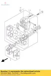 Suzuki 5910047880 conjunto de pistão - Lado inferior