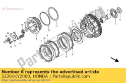Aqui você pode pedir o disco, fricção da embreagem em Honda , com o número da peça 22201KY2000: