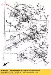 Aqui você pode pedir o carburador assy em Yamaha , com o número da peça 4BR149000100: