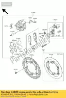 410800082, Kawasaki, disco, fr kx125m6f kawasaki klx kx 125 250 450 2006 2007 2008 2009 2010 2011 2012, Nuevo