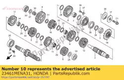 Aqui você pode pedir o engrenagem, quarto eixo principal (2 em Honda , com o número da peça 23461MENA31: