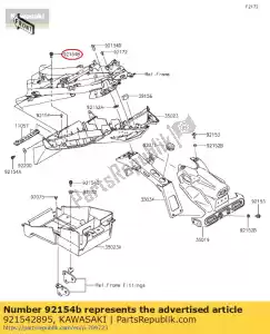 kawasaki 921542895 01 bolt,flanged,6x16 - Bottom side