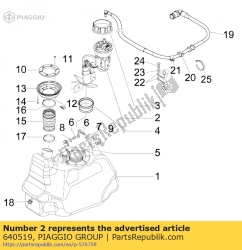 Aprilia 640519, Brandstofpomp cpl., OEM: Aprilia 640519