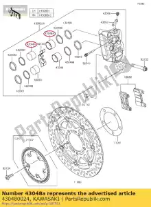 kawasaki 430480024 zuiger-remklauw zx1000lef - Onderkant