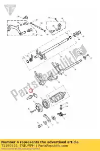 triumph T1190926 placa de retención - Lado inferior