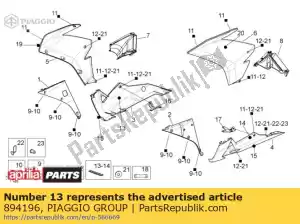 Piaggio Group 894196 rh protección contra el calor - Lado inferior