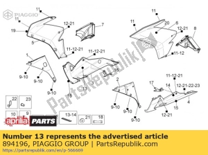 aprilia 894196 protezione dal calore rh - Il fondo