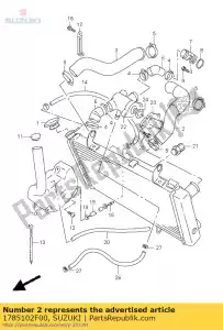 suzuki 1785102F00 hose,rdtr,inlet - Bottom side