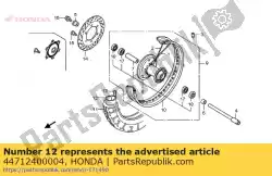 Qui puoi ordinare tubo, pneumatico (dunlop) da Honda , con numero parte 44712400004: