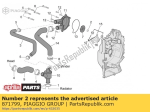 aprilia 871799 washer - Upper side