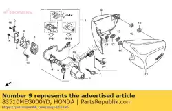 Aquí puede pedir establecer illus * pb308p * de Honda , con el número de pieza 83510MEG000YD: