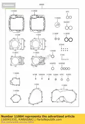 Here you can order the gasket-head from Kawasaki, with part number 110041310: