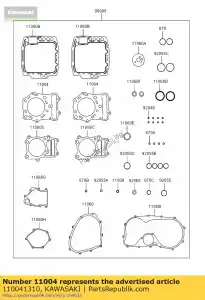 Kawasaki 110041310 cabeza de junta - Lado inferior