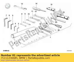 Here you can order the tool kit from BMW, with part number 71111230685: