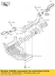 Aquí puede pedir paso, rh de Kawasaki , con el número de pieza 340281238: