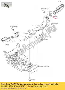 Kawasaki 340281238 paso, rh - Lado inferior