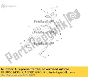 Piaggio Group GU98682430 screw - Bottom side