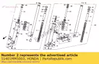 51401MM5003, Honda, wiosna, o. poduszka (showa) honda cbr 1000 1987 1988, Nowy