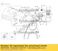 B044608, Piaggio Group, braçadeira de tubo de freio dianteiro aprilia rsv4 tuono tuono tuono v zd4tyg00, zd4tycc0 zd4tyh00, zd4tycc1 zd4tyu00 zd4tyua0 1000 1100 2014 2015 2016, Novo