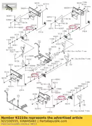 Here you can order the nut,flanged,8mm kaf950g9f from Kawasaki, with part number 922100555: