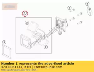 ktm 47030051144 reed valve assy cpl.85 sx 2009 - Bottom side