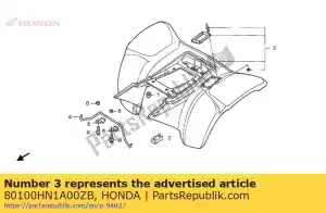 Honda 80100HN1A00ZB guardabarros, rr. * y151r * - Lado inferior