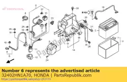 Qui puoi ordinare cavo, avviare il motore da Honda , con numero parte 32402HN1A70: