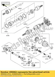 Here you can order the boot,coupling klf400-b3 from Kawasaki, with part number 490061293: