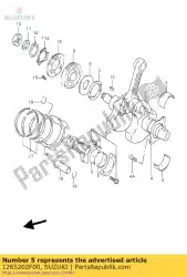 Qui puoi ordinare rondella, manovella th da Suzuki , con numero parte 1265202F00: