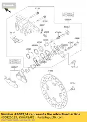 Ici, vous pouvez commander le pad-assy-brake, fr, rh kvf750-a1 auprès de Kawasaki , avec le numéro de pièce 430820023: