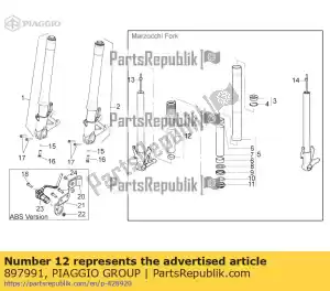 Piaggio Group 897991 kit de mola + tubo de pré-carga - Lado inferior